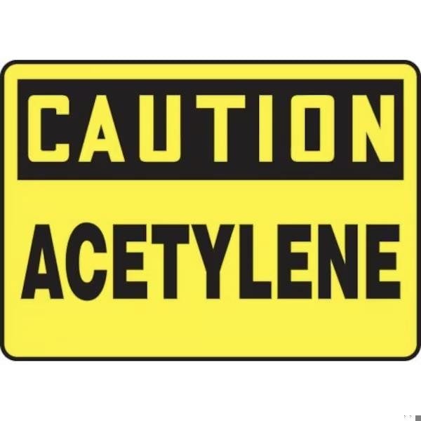 Accuform OSHA CAUTION SAFETY SIGN ACETYLENE MCHL660XV MCHL660XV - main